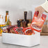 BSTKEY Packet 4 Packets Seasoning Organizer, Food Storage Organizer with Divided Bamboo Wood Compartments, Plastic