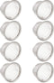 Luxshiny 8Pcs Stainless Steel Tea Strainer Insert, Metal Mesh Infuser for Loose Tea Leaves, Replacement for Teapot