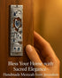 TALISMAN4U Silver Enamel Jewish MEZUZAH CASE with Scroll, 4 Inch Jerusalem Israel Judaica Door Mezuza