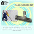 1.25" Gray Vacuum Attachment Kit with 2 Adapters, Compatible with Miele, Eureka, Kirby, Hoover, Shop Vac