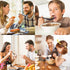 Asian Soup Spoon Set, 2pcs Blue Japanese Ceramic Soup Spoons for Ramen, Rice, and Stews