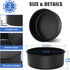 P&P CHEF 8 x 3 Inch Nonstick Cake Pan Set of 2, Round Cake Baking Pans for Birthday Wedding Layer Cake, Deep Side & One-piece Design, Stainless Steel Core & Non Toxic, Black