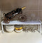 Small Expandable Shelf Organizer, 16~26" Stackable Kitchen Counter Rack for Narrow Space Storage, White