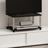 2-Tier 13191AMSS Furinno Turn-N-Tube No Tools Elevated TV Stand, Stainless Steel Tubes, Americano/Chrome