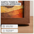 8x8 8 8 6 6 8by8 6x6 inch Set 1 Homeforia Picture Frame Brown, High-End Dark Oak x Square Brown Wood Frame with Mat by