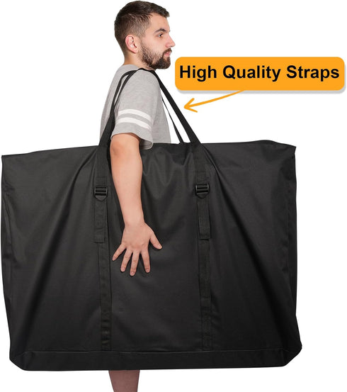 Uranshin 600D Large Outside Folding Chair Storage Bag with Zipper Handles and adjustable straps, Folding Chair Carry