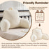 Jillche Bed Cozy Faux Fur Reading Pillow for Bed/Couch/Floor/Dorm, Great Back Pillow for Bed Sitting Up, Fluffy Fur Bed