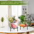 2 Pack 7.8" ESRICH Metal Plant Stand Indoor , Black Plant Stands Outdoor, Rustproof Round Heavy Duty Flower Pot Stand