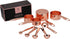 Copper Measuring Cups and Spoons - Stainless Steel 9 Pieces with 2 Rings