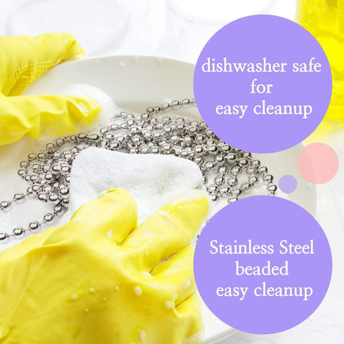 Stainless Steel Chain Pie Weights for Baking Supplies | Reusable, Easy to Clean, Oven Safe (6 feet)