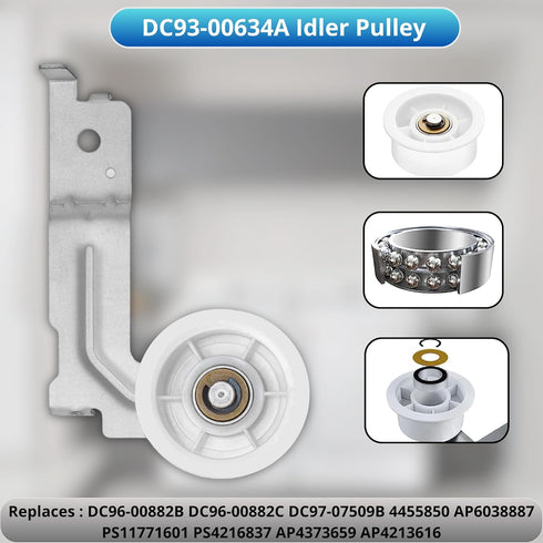 Dryer Repair Kit for Maytag MDE9700AYW MDE6700AYW MDG9700AWW Samsung DV44AGPXAA DV330AEBXAA01, DC97-16782A