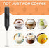 KIEUN Milk Frother for Coffee, Handheld Battery Operated Electric Milk Frother for Coffee, Latte, Hot Chocolate, Macha