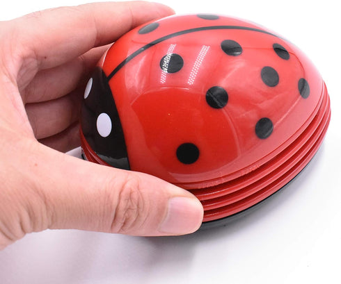 Art&Beauty Red Beetle Shaped Portable Corner Desk Table Top Vacuum Cleaner Mini Cute Vacuum Cleaner Dust Sweeper by Art&Beauty