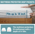 Bedecor Waterproof Full Mattress Protector - Washable Soft Cotton Top Bed Protector for Kids, Pets, Deep Pocket