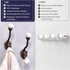 IndianShelf 2 Packs Decorative Coat Hooks, Unique Wall Hooks, Kids Iron Coat Rack, White