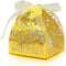 KPOSIYA 100 Pack Laser Cut Rose Candy Boxes - Favor Boxes 2.5"x 2.5"x 3.1" for Bridal Shower, Birthday Party