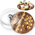 Havawish Wood Deviled Egg Platter with Lid 22 Holes Round Deviled Egg Tray