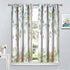 42x45in Kids Watercolor Woodland Animal Window Curtains, Bear Deer Squirrel Hedgehog Fox Birds Green Forest Blackout