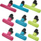 9pcs Chip Bag Clips for Food Storage, Heavy Duty Air Tight Sturdy Plastic Assorted Sizes for Kitchen Snacks