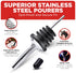48 Pack Stainless Steel Bottle Pourers for Alcohol, Liquor, and Wine - Bar Accessories, Spouts for Bottles