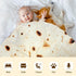 Mermaker Burritos Tortilla Throw Blanket 2.0, Double Sided 47 inches, Giant Funny Realistic Food Blanket (Yellow)