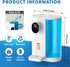 20.3 oz 4 Wall/Countertop, Automatic Mouthwash Dispenser Touchless for Bathroom, Dispensing Levels, Magnetic Cup, USB