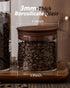 17 oz Sets 2 Coffee Canister with Scoop and Wooden Lids, Airtight Glass Coffee Beans Storage Container of for Ground