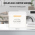 Dryer Sheet Holder with Hinged Lid for Laundry Room Organization, Metal Farmhouse Dryer Sheet Container, Laundry Room Decor and Accessories (Cream)