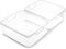 BINO Plastic Storage Bins, Medium - 2 Pack, Clear Storage Containers with Built-In Handles, BPA-Free