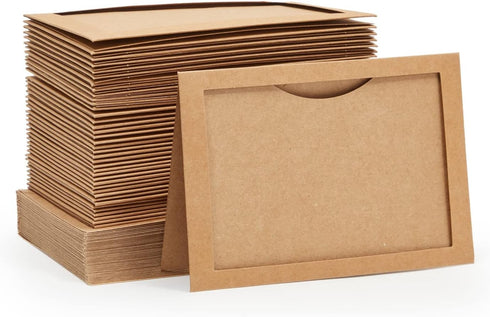 Best Kraft Note Cards for 4x6 Photo Inserts with Envelopes (48 Pack) Picture Frame