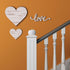 3 Pcs Wooden Hearts Decor, Rustic Hanging Love Plaque for Wall Home Farmhouse Living Room Bedroom Gifts (White)