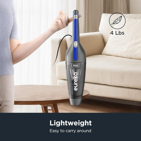 Eureka NES312 Corded Stick Vacuum Cleaner, Lightweight Pet Hair Cleaner with Powerful Suction for Carpet and Hard