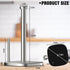 Brushed Nickel Paper Towel Holder, Standing Roll Holder for Kitchen Bathroom with Weighted Base and Suction Cups