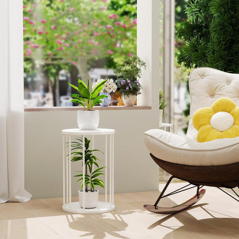 Room,Bedroom(White,18In) Plant Stand Indoor,small plant stool,Flower Pot Corner stand holder,Mid Century Heavy Duty
