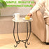 Aonagi 14" Patio Side Table, Versatile Round Side Table for Balcony Yard Porch Bedside Rocking Chair and Pool Chair