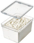 IDESIGN Large Tall Dry Goods Storage Bin, The Fresh Collection – 7.85” L x 10.85” H x 6” W, Clear Storage Bin.