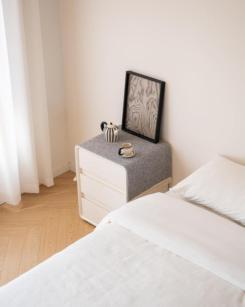 15.7 35 Inches Nightstand Cover - Coffee Table Cover Dresser Cover Top with Tassels, x Small Table Cloth Doilies