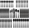 Hiware 48-Piece Matte Black Silverware Set, Stainless Steel Cutlery Set for 8 with Steak Knives