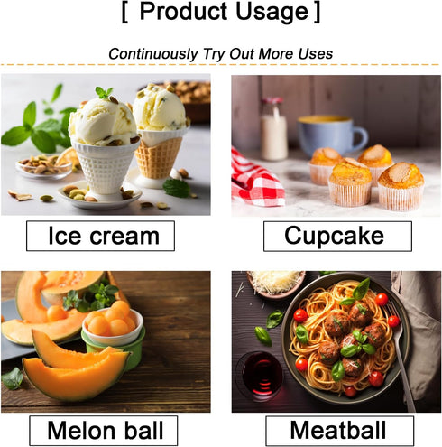5.4 2.7 OZ, 2.5 inch/ 63MM 18/8 Large Cookie Scoop, Tbsp/ Ball, Stainless Steel Ice Cream Scoop, Cupcake Scoop
