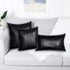Black Crocodile Skin Faux Leather Pillow Cover, Decorative Modern Throw Cushion Case for Living Room & Bedroom, 12x20