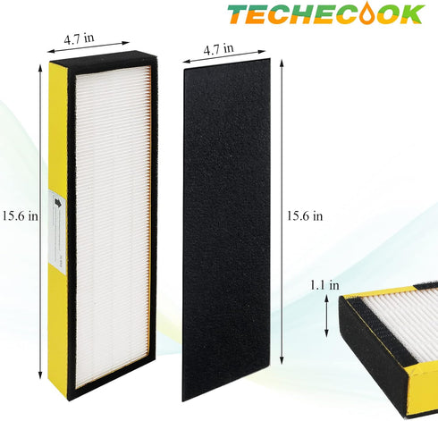FLT4825 HEPA Filter B Replacement with Guardian Air Purifier AC4825, AC4825E, AC4300, AC4800, AC4900, AC4850 by