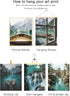 HoozGee Nature Landscape Wall Art Prints, Mountain Decor Canvas Posters, Lake Boat Photography Art for Home Bedroom