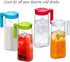 Amazing Abby Slim Tritan Pitcher 64 oz, Unbreakable Plastic Water Pitcher with Lid, BPA-Free, Dishwasher-Safe