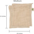 Reusable Organic Cotton Mesh Produce Bags - 100% Cotton, Durable, Washable with Tare Weight & Drawstring, 6 Sizes (2L,