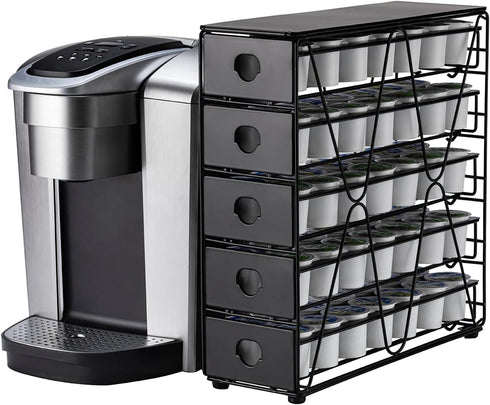 FlagShip K Cup Organizer for Keurig Pod Drawer, Large Multi Tier Coffee Pod Holder