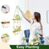 3 Bulb 2 XXXFLOWER Wall Hanging Propagation Station with Wooden Stand Vase Tiers Planters Wall Terrarium for Home