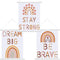 Fumete 3 Pcs Boho Nursery Wall Art Decor, Be Brave, Dream Big,