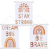 Fumete 3 Pcs Boho Nursery Wall Art Decor, Be Brave, Dream Big,