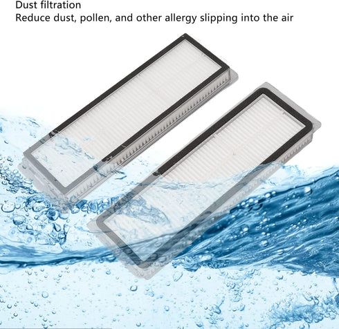Pwshymi Brush Filters White Flat Comb Kit for Mijia 1C, F9 Replacement Kit for Xiaomi 1T, Mi Robot Vacuum Mop Brush Kit