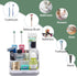 Bamboo Toothbrush Holders for Bathrooms, 6 Slots Electric Tooth Brushing Holder for Kids and Family, Grey Marble